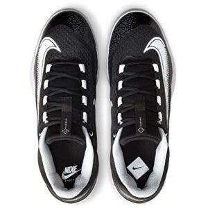 Nike Alpha Huarache Elite 4 Low DJ6521-011 Black-White Men's Metal Baseball Cleats 12 US