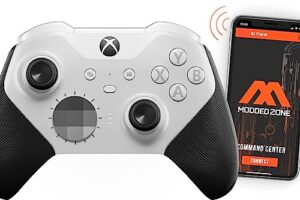 moddedzone core anti recoil, rapid fire custom modded controller compatible with xbox one & pc. take your gaming to the next level. controller with app. (white)