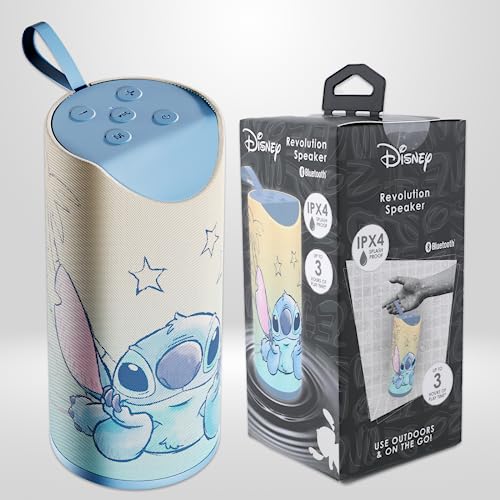Disney Lilo and Stitch Wireless Bluetooth Speaker- Splashproof Rechargeable Wireless Speaker With 3 Hours Playtime/SD Slot/FM Radio- Stitch Stuff , Disney Stitch Gifts for Girls /Women/Men/All Fans