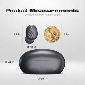 iJoy Echo True Wireless Earbuds + Charging Case with 20 Hours of Playtime - Bluetooth Earphones with Touch Controls,Hands Free Calling and Built-in Mic - Auriculares Bluetooth Inalambricos (Black)
