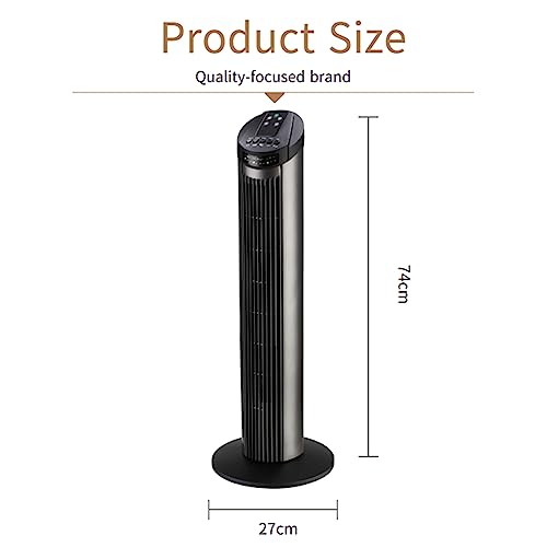 Simple Deluxe 30 Inch Oscillating Tower Fan for Bedroom, 3 Speeds Standing Fan with Remote, Quiet Cooling fan for Indoors, 7.5H Timing, 3 Modes, 38DB,Black