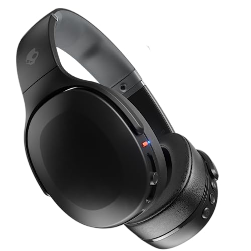 Skullcandy Crusher Evo Over-Ear Wireless Headphones with Sensory Bass, 40 Hr Battery, Microphone, Works with iPhone Android and Bluetooth Devices - True Black