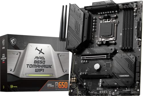 MSI MAG B650 Tomahawk WiFi Computer Gaming Motherboard (AM5, ATX, DDR5, PCIe 4.0, M.2, SATA 6Gb/s, USB 3.2 Gen 2, HDMI/DP, Wi-Fi 6E, AMD Ryzen 7000 Series Processors) AMD PC Motherboards (Renewed)