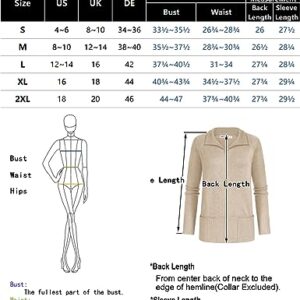 GRACE KARIN Women 2023 Fall Winter Zip Up Sweater Cardigan Long Sleeve Chunky Knit Sweater Jacket with Pockets S Dark Army Green