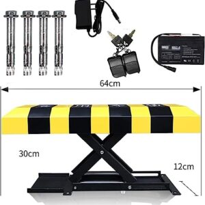 Parking Barrier Post Safety Bollard Automatic Parking Barrier Automatic Parking Lock Carport with Remote Control, Auto Lift Private Car Parking Latch Space Lock, Car Park Driveway Guard Saver