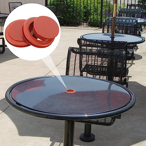 Happyyami 2Pcs Patio Table Umbrella Hole Ring Plug and Cap Set Patio Thicker Silicone Covers Kit Universal Fixation Rings for Glass Outdoors Patio Garden Table Deck Yard
