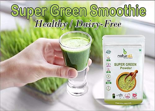 NACHT 7 Daily Super Greens Complete Nutrition Powder | Wheatgrass, Moringa, Stevia, Alfalfa Grass, Barley Grass, Spinach, Amla - 100 GM