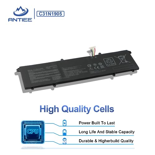 ANTIEE C31N1905 Laptop Battery Replacement for Asus VivoBook S13 S330FA S330UA S333EA S333JA S14 M433IA S433EA S433IA S15 D533IA S513EA M533IA S532FA S533EA S533FL S533EQ S533IA 11.55V 50Wh 3-Cell