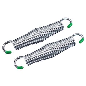 uxcell 2pcs porch swing springs, 1300 lbs capacity galvanized iron swing hangers for ceiling mount swing hammock hanging chair sandbags, silver