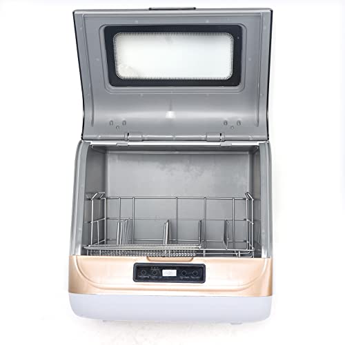 Bacacoo Desktop Dishwasher, 5L Large Capacity 4 Kinds Of Washing Programs And Air Dry Dishwasher, Portable Countertop Dishwasher, Suitable For Apartment, Dormitory And Rv Use.