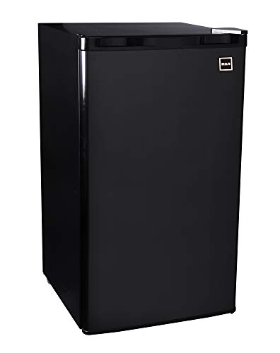 RCA RFR335, 3.2 Cu Ft Compact Design Mini Fridge with Freezer, Black Stainless & COMFEE' EM720CPL-PMB Countertop Microwave Oven with Sound On/Off, ECO Mode and Easy One-Touch Buttons, 0.7cu.ft, 700W