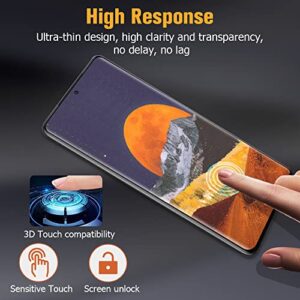 Galaxy S21 Ultra Screen Protector 【2+2 Pack】With Camera Lens Protector, Compatible Fingerprint, 3D Glass Full Coverage 9H Hardness Tempered Glass Screen Protector for Samsung Galaxy S21 Ultra 5G 6.8 Inch