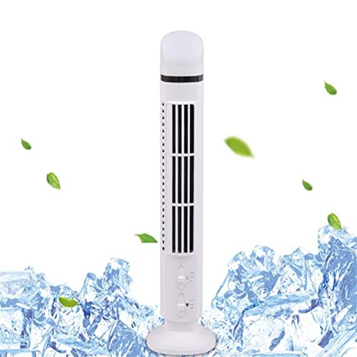 Electric Household Led Bladeless Tower Portable USB Charging Mini Vertical Conditioner Stand Up Tower Fan For Office Bedroom Home Indoor Desktop Rechargeable Fans Portable Usb Clip on