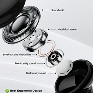 ACAGET 3.5mm Headphones Wired Earbuds for Samsung Galaxy A23 A14 A52 A03s S10 S9, Noise Canceling Semi in-Ear Headset 3.5mm Jack Stereo Earphones with Microphone for iPhone 6S Plus 5S 5 SE MP4 Black