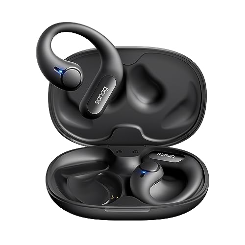 Sanag Open Ear Headphones, Wireless Earbuds with 48H Playtime, Bionic Cocnlea Design, Stable & Fit, Headset with Built-in Mic,Touch Control for Sport, Workouts, Running, Outdoor Safety