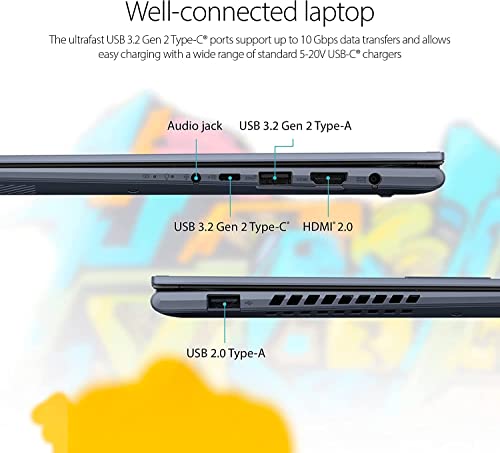 ASUS Vivobook S 14 Flip 2-in-1 14" FHD+ 16:10 Touchscreen (16GB RAM, 2TB SSD, AMD 6-Core Ryzen 5 5600H (Beats i7-1165G7), Active Pen) Business Laptop, Backlit, FP, FHD Webcam, Win 11 Pro, Quiet Blue