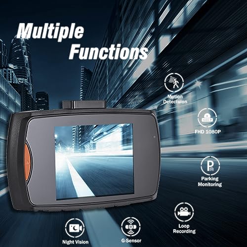 Dash Cam Front with Card Reader,X2 Dash Camera 1080P FHD 2.7 Inch Car Driving Recorder,170° Wide Angle,Car Dashcam with Parking Mode,Motion Detection,Loop Recording,Support TF 32GB Max