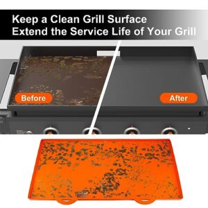 Jusoit 36 inch Blackstone Griddle Cover, Heavy Duty Food Grade Silicone Griddle Mat for Grill Top, Outdoor Blackstone Accessories Protect from Dirt & Rust