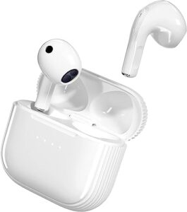 wireless headphones, wireless earbuds bluetooth 5.2 headphones 3d hifi stereo headphones noise cancellation in-ear built-in mic with charging case, earphones for iphone/samsung/airpod case/android/ios