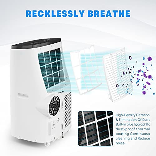 GAOMON 14,000 BTU Portable Air Conditioner, 3-in-1 Portable AC Unit with Fan & Dehumidifier Cools up to 700 sq. ft, Room Air Conditioner with 24 Hour Timer & Remote Control, Window Mount Kit