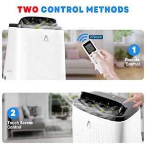 GAOMON 14,000 BTU Portable Air Conditioner, 3-in-1 Portable AC Unit with Fan & Dehumidifier Cools up to 700 sq. ft, Room Air Conditioner with 24 Hour Timer & Remote Control, Window Mount Kit