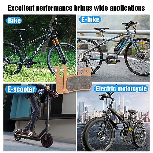 4 Pairs Sintered Metal Bike Brake Pads, Compatible for Shimano Brake Pads Deore XT SLX Hone Alfine Saint LX M596 M595 XTR M975 M966 M965, Ebike Electric Scooter Brake Pads MTB Bicycle Disc Brake Pads