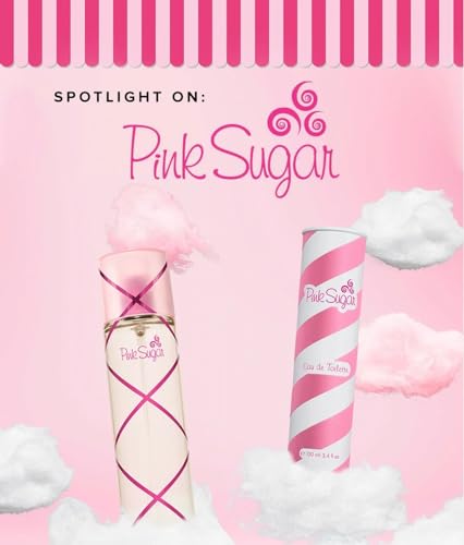 ASL - Pink sugar Perfume - Pink sugar perfume for women - Eau de Toilette 3.4 oz 100% Original with Travel size Pink rose 0.1 oz Perfume for Women.