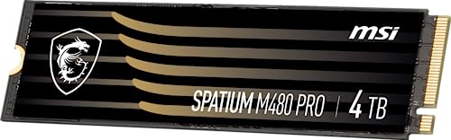 MSI SPATIUM M480 PRO PCIe 4.0 NVMe M.2 4TB Internal SSD PCIe Gen4 NVMe (SPATIUM M480 PRO PCIe 4.0 NVMe M.2 4TB)