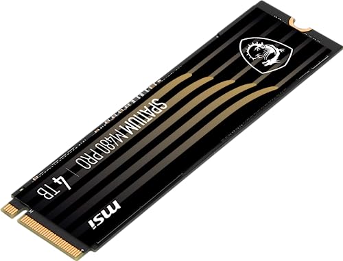 MSI SPATIUM M480 PRO PCIe 4.0 NVMe M.2 4TB Internal SSD PCIe Gen4 NVMe (SPATIUM M480 PRO PCIe 4.0 NVMe M.2 4TB)