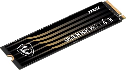 MSI SPATIUM M480 PRO PCIe 4.0 NVMe M.2 4TB Internal SSD PCIe Gen4 NVMe (SPATIUM M480 PRO PCIe 4.0 NVMe M.2 4TB)