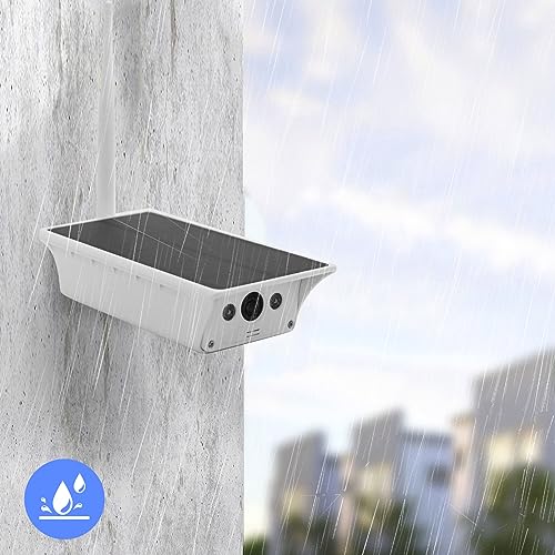 XMSLSPKJ Solar WiFi Wireless Outdoor Security Camera, AI Motion Detection Instead of PIR Sensor, 1080P Starlight Night Vision, Ultra-Low Power, Free Battery&SD Card Video Record