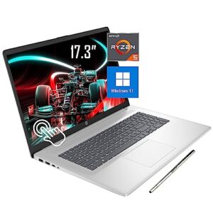 hp touchscreen laptop, 17.3" hd+ touchscreen display, amd ryzen 5 7530u processor (beats i7-1165g7, 6 cores, 12 threads), 32gb ram - 1tb ssd, w/stylus, wi-fi 6, webcam, hdmi, windows 11 home, silver