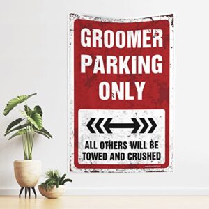 man cave rules groomer parking only tapestry space decor vintage decor (size : 75x100cm)
