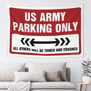 man cave rules us army parking only tapestry space decor vintage decor (size : 75x100cm)
