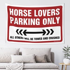 man cave rules horse lovers parking only tapestry space decor vintage decor (size : 75x100cm)