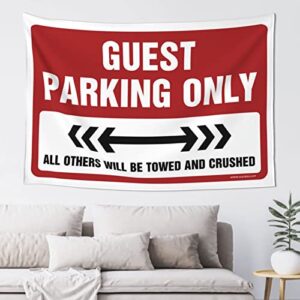 man cave rules guest parking only tapestry space decor vintage decor (size : 75x100cm)