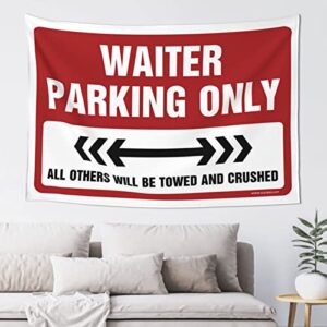 man cave rules waiter parking only tapestry space decor vintage decor (size : 75x100cm)
