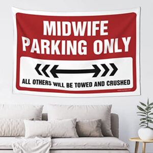 man cave rules midwife parking only tapestry space decor vintage decor (size : 75x100cm)