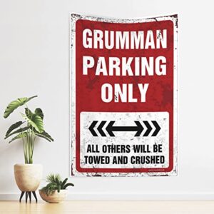 man cave rules grumman parking only tapestry space decor vintage decor (size : 75x100cm)