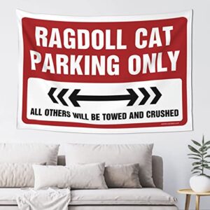 man cave rules ragdoll cat parking only tapestry space decor vintage decor (size : 75x100cm)