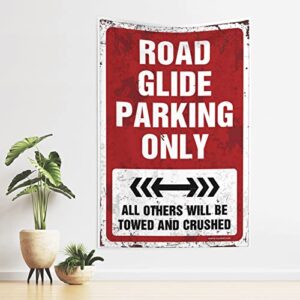 man cave rules road glide parking only tapestry space decor vintage decor (size : 75x100cm)