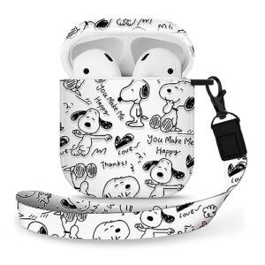 culippa for airpods 2 case cover cool creative and unique pattern design airpods 2nd generation silicone protective case portable & shockproof for women men with lanyard for apple airpods 2/1