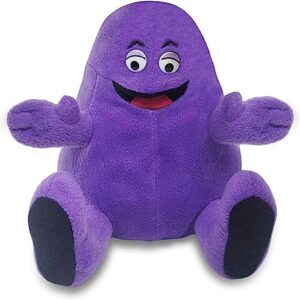 zxqjraq grimace plush - 8inch grimace plush plushie toys for fans gift - cute & soft stuffed figure doll for kids and adults (a)