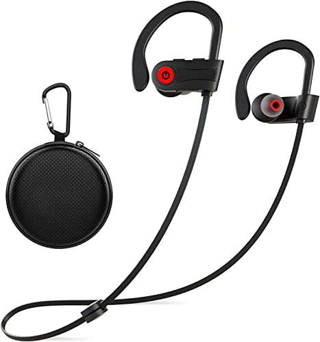 PSIER Bluetooth Headphones Wireless Earbuds Running Headphones with 15 Hours Playtime Bluetooth 5.3 Headphones IPX7 Waterproof HD Sound Earphones