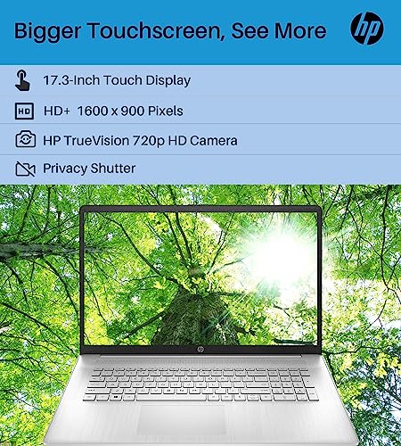 HP 2023 Newest Touchscreen Laptop, 17.3 Inch HD+ Display, AMD Ryzen 5 7530U Processor(Beats i7-1165G7), 16GB RAM, 1TB SSD, Wi-Fi 6, HDMI, Full-Size KB, Webcam, Windows 11 Home, Bundle with JAWFOAL