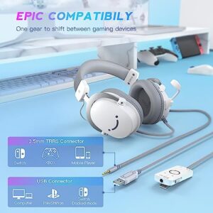 FIFINE USB PC Headset and Audio Mixer,Streaming Over-Ear Wired Headphones with 3.5mm Audio Jack,Detachable Microphone,Gaming Mixer with Slider Fader,XLR Microphone Interface,for Podcast(H9W+SC3W)