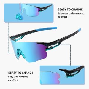 EYFA Sports Baseball Polarized Sunglasses, UV400 Protection Sun Glasses For Kids Men Women Youth Cool Polarized Sunglasses (sky blue)