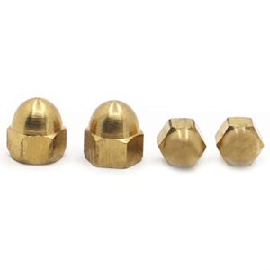 ZIFARM Nuts, Brass Cap Hex Nuts Decorative Dome Head Cover Semicircle Acorn Nut (Size : M5 2pcs)