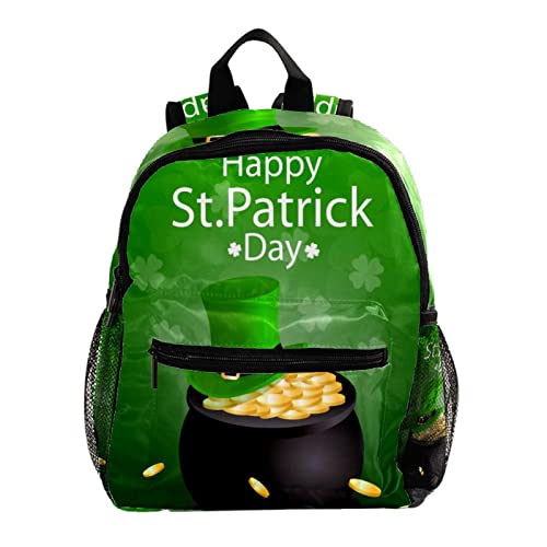 suojapuku Small Backpack,Mini Backpack Lightweight Backpack,st. patricks day hat green Printing Small Daypack Travel Rucksack