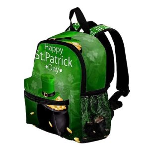 suojapuku Small Backpack,Mini Backpack Lightweight Backpack,st. patricks day hat green Printing Small Daypack Travel Rucksack